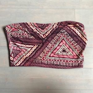 multi pattern tube top